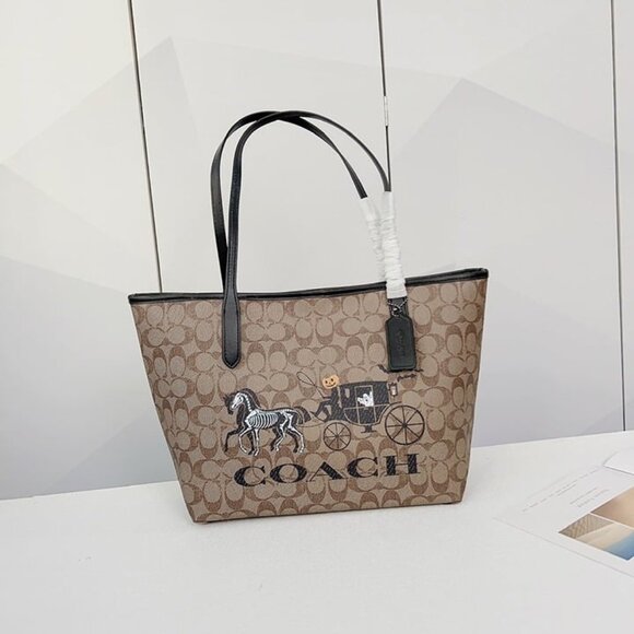 Coach City Tote Halloween Horse